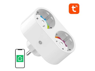 Enchufe inteligente dual WiFi Gosund SP211 3500W, Tuya