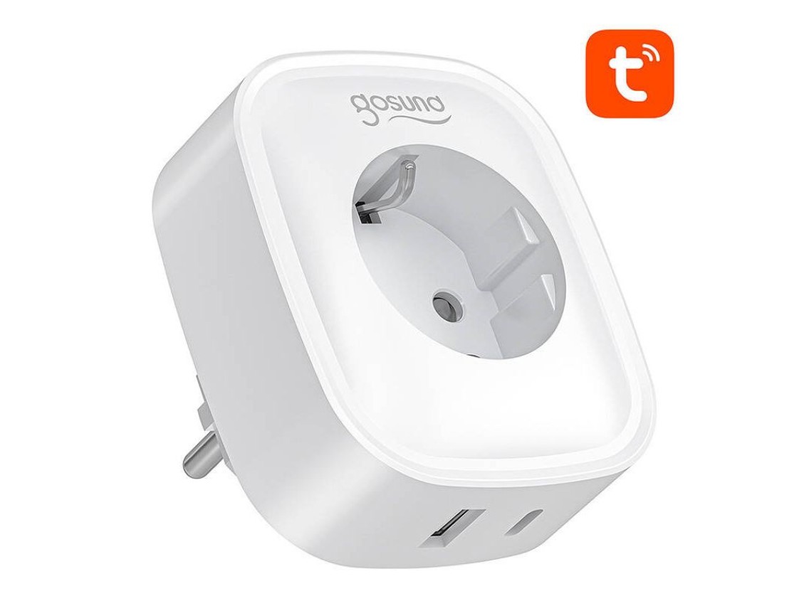 Tomada inteligente Wi-Fi/Bluetooth Gosund SP6 16A USB-C 20W Tuya