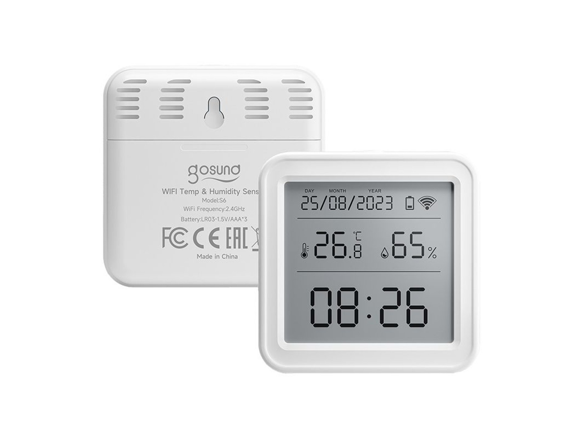 Sensor inteligente de temperatura y humedad Zigbee Gosund ST17 LCD Tuya