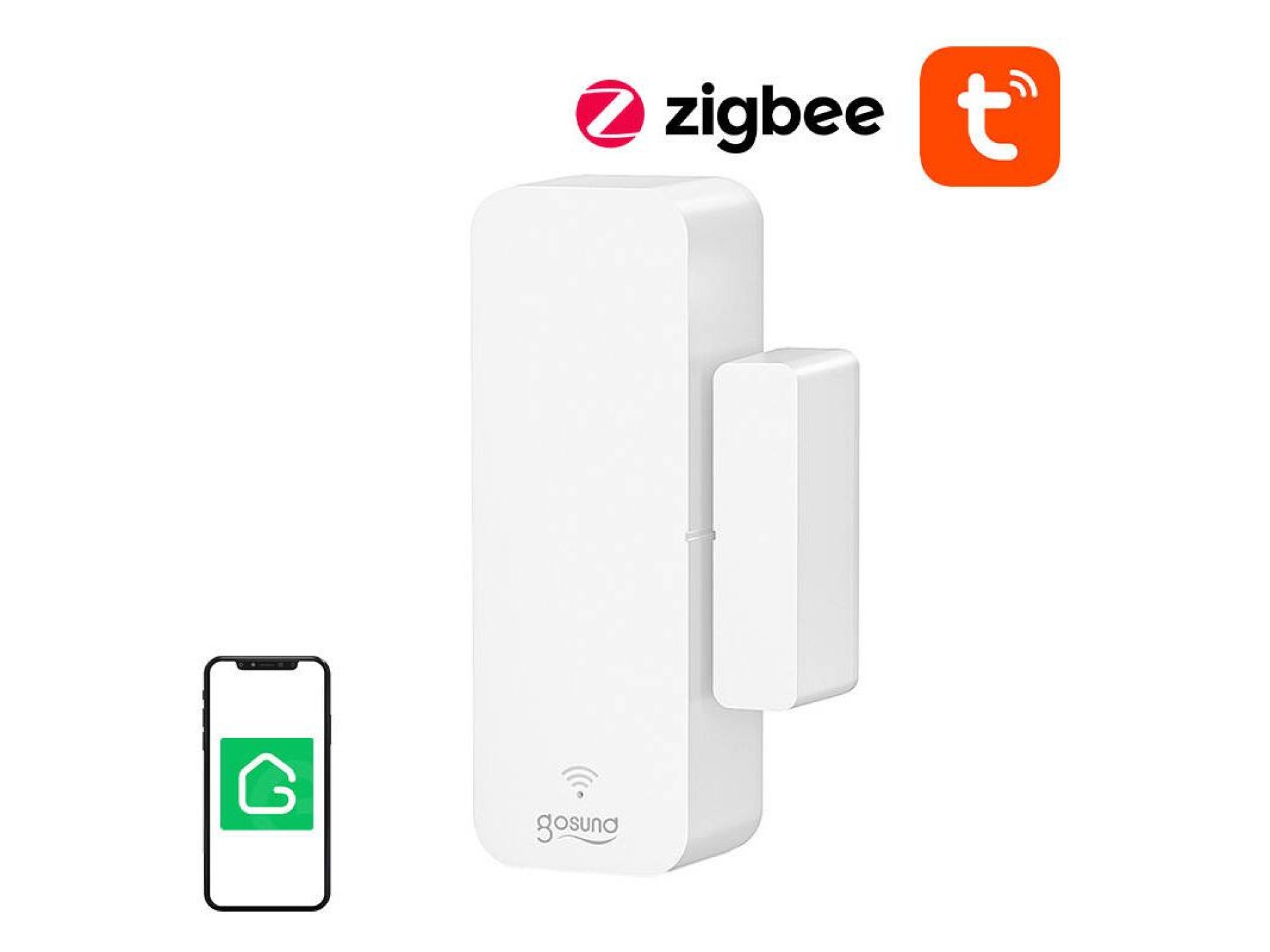 Sensor inteligente de abertura de portas e janelas Zigbee Gosund ST18 Tuya