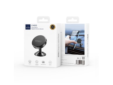 Soporte magn�tico para coche WIWU CH003 negro pegado