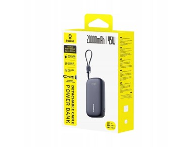 Baseus Powerbank EnerFill FC21 Qpow 3 Ultra 20000mAh 22.5W con pantalla LCD y cable negro