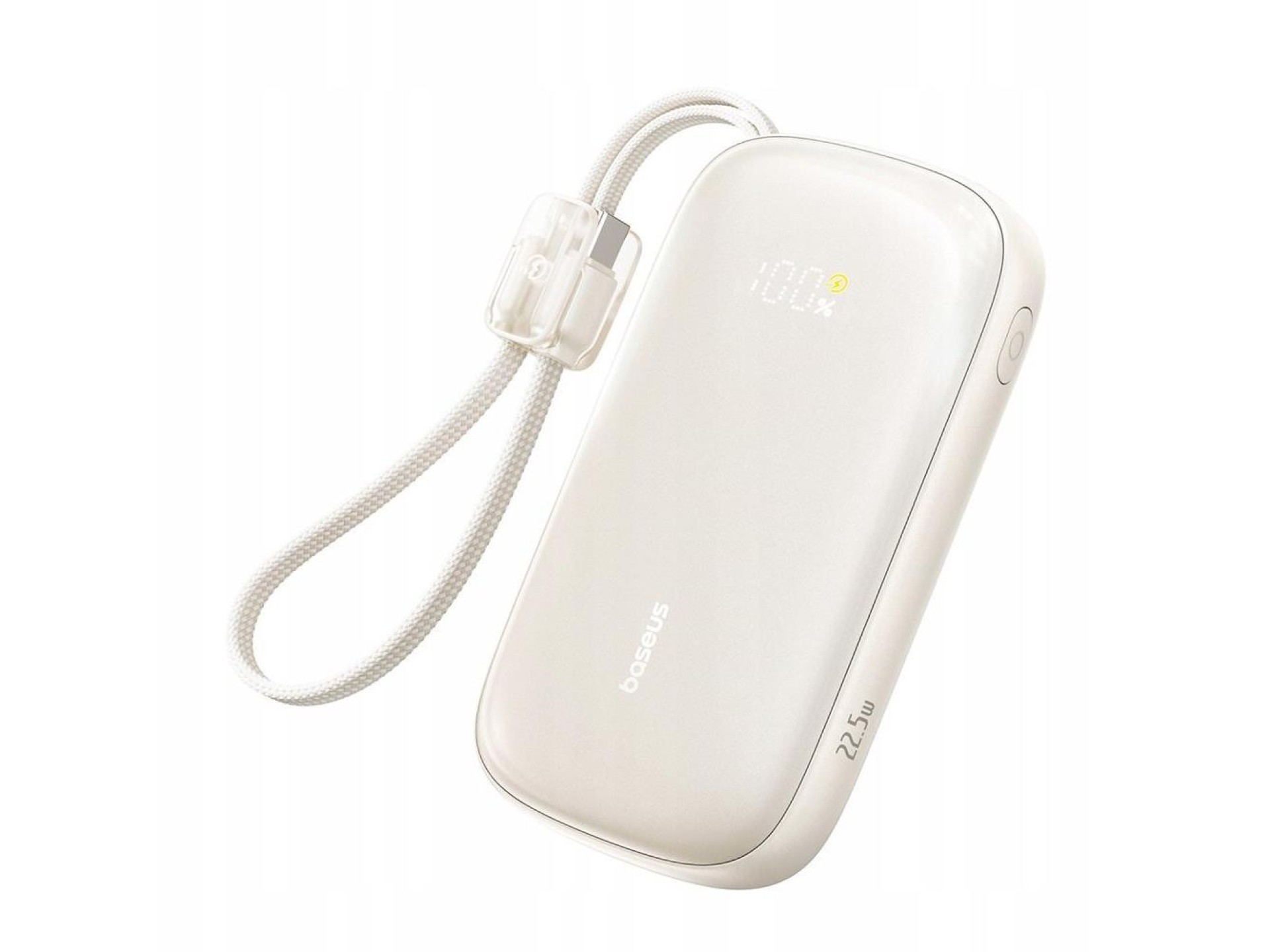 Baseus Powerbank EnerFill FC21 Qpow 3 Ultra 20000mAh 22.5W con pantalla LCD y cable blanco