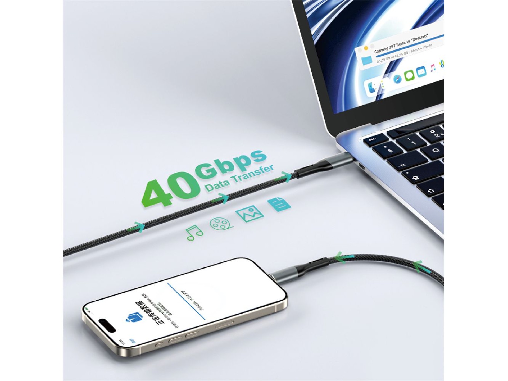 Cable de proyector WIWU 240W PD Wi-C036 CC