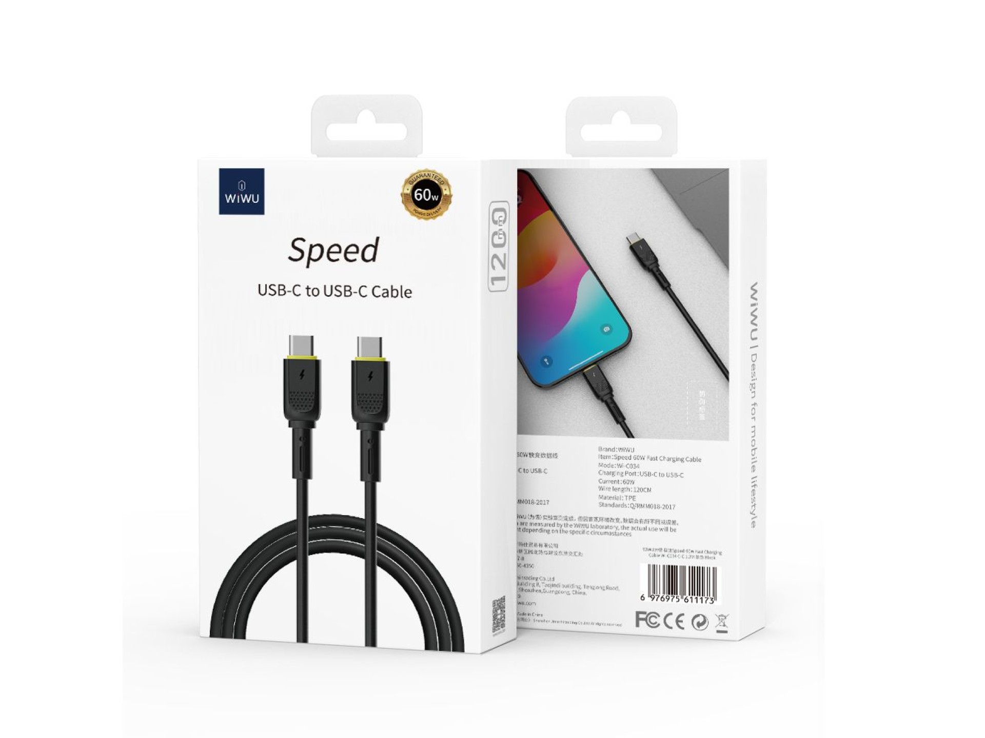 WIWU 60W Speed cable Wi-C034 C-C black