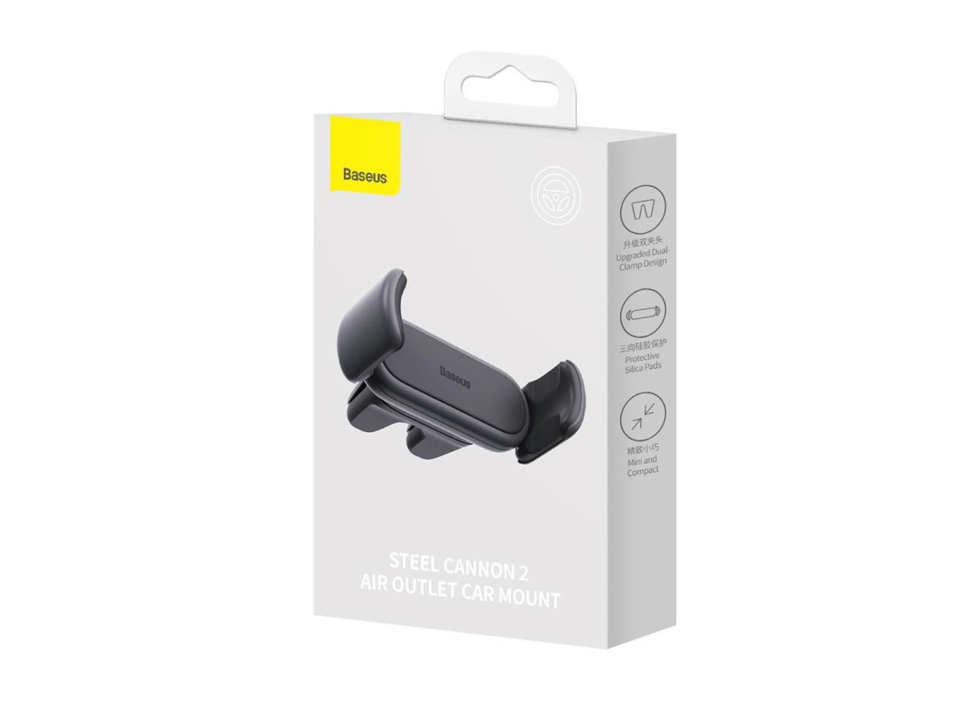 Baseus car holder Steel Cannon 2 black for air outlet