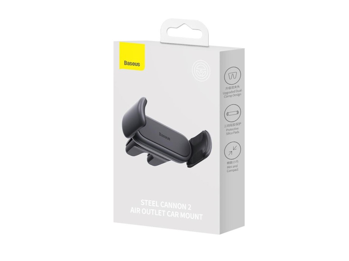 Baseus car holder Steel Cannon 2 black for air outlet