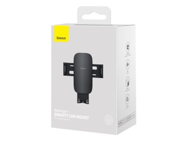 Soporte para coche Baseus Metal Age II negro con gravedad para salida de aire