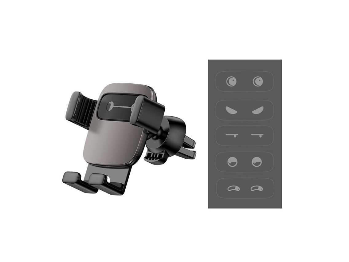 Soporte para coche Baseus Cube negro para salida de aire