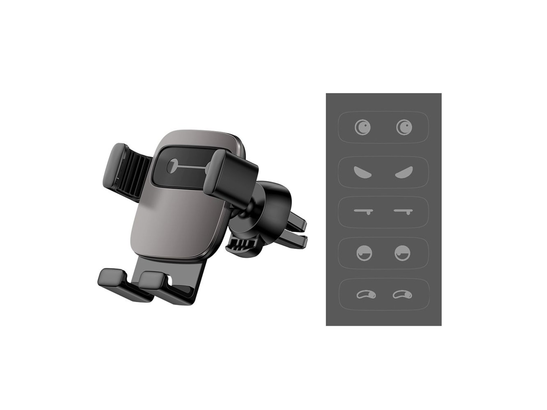 Soporte para coche Baseus Cube negro para salida de aire