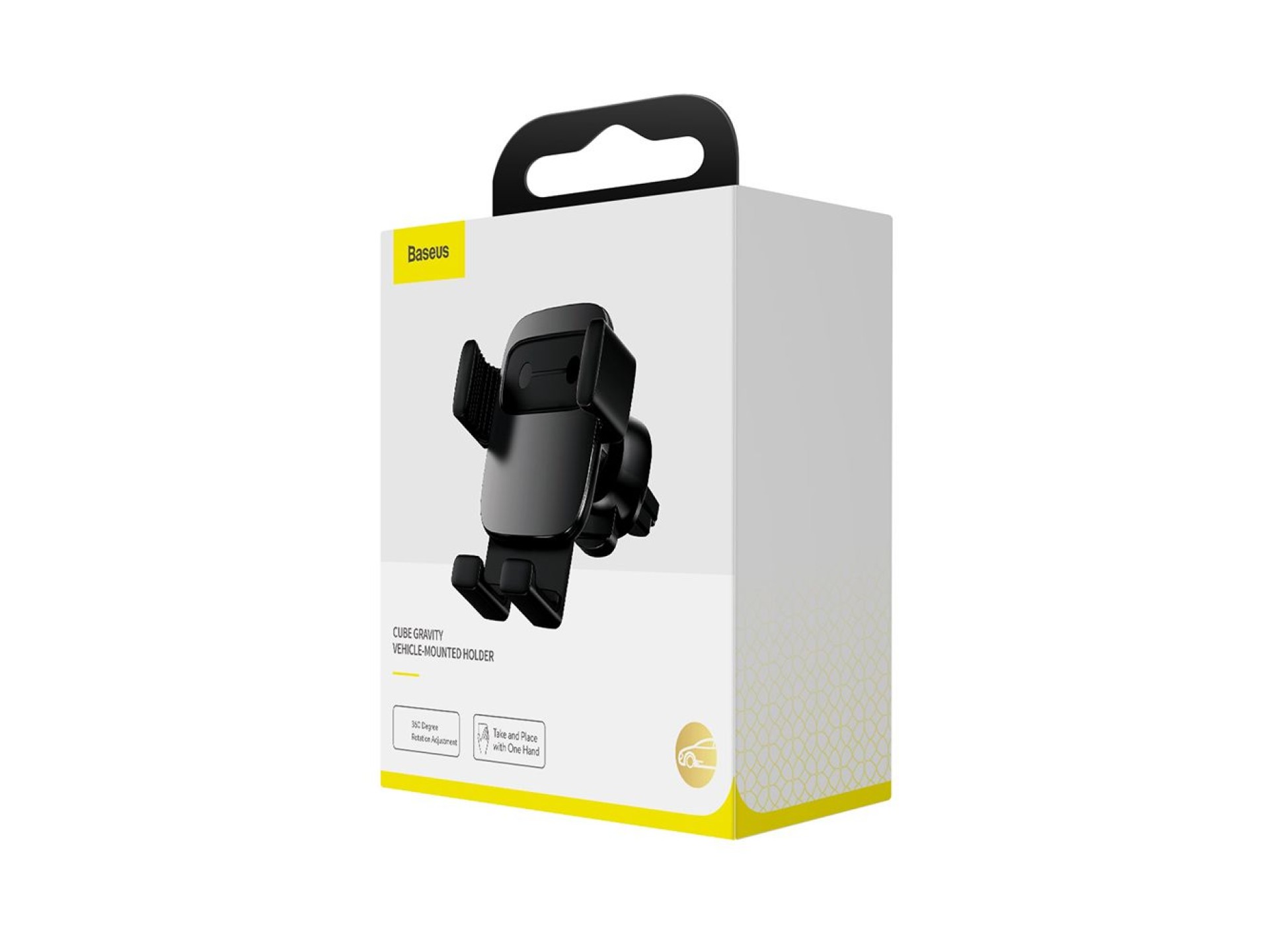 Soporte para coche Baseus Cube negro para salida de aire