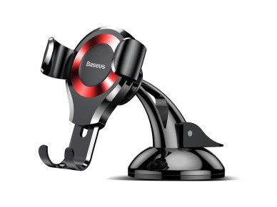 Soporte para coche Baseus Osculum Gravity negro-rojo