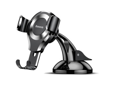 Soporte para coche Baseus Osculum Gravity negro-plata