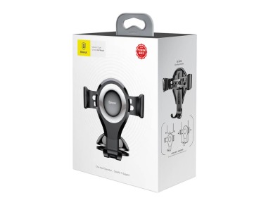 Soporte para coche Baseus Osculum Gravity negro-plata