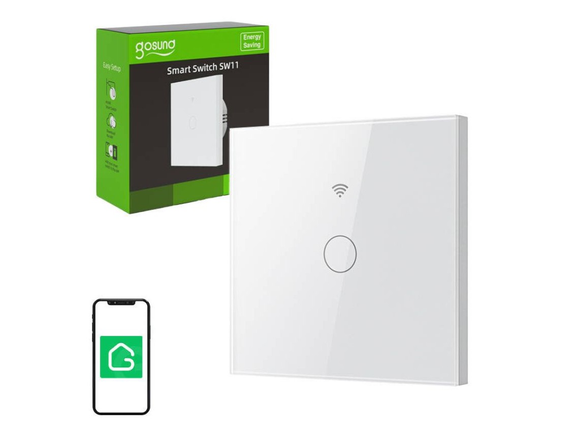Interruptor de luz WiFi Smart Touch Gosund SLS1 Single (opcional N) Tuya