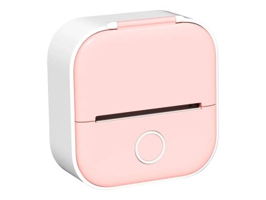 Impressora de etiquetas port�til Phomemo T02 com estojo rosa