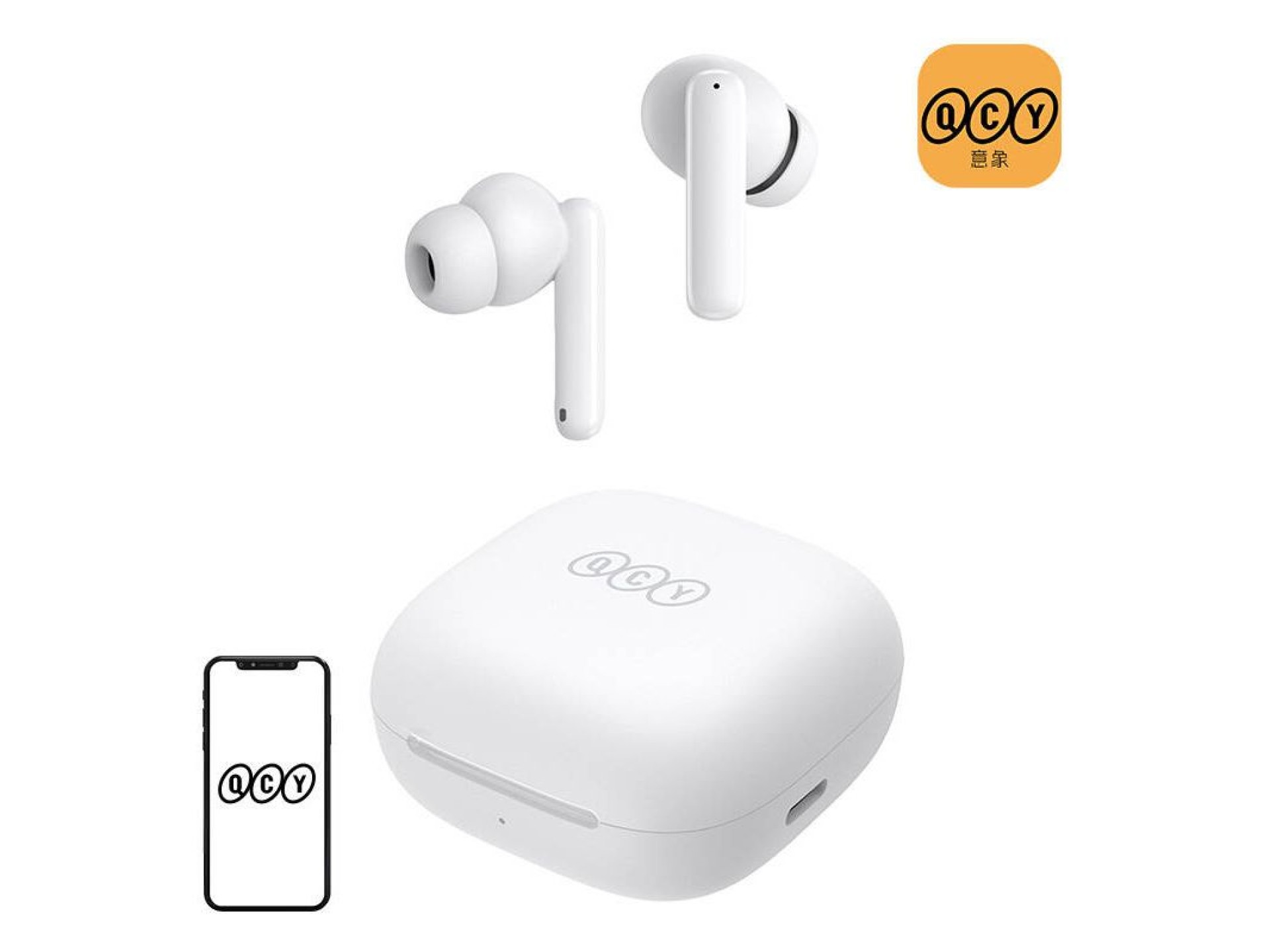 Auriculares inalámbricos TWS QCY T13 ANC (blancos)