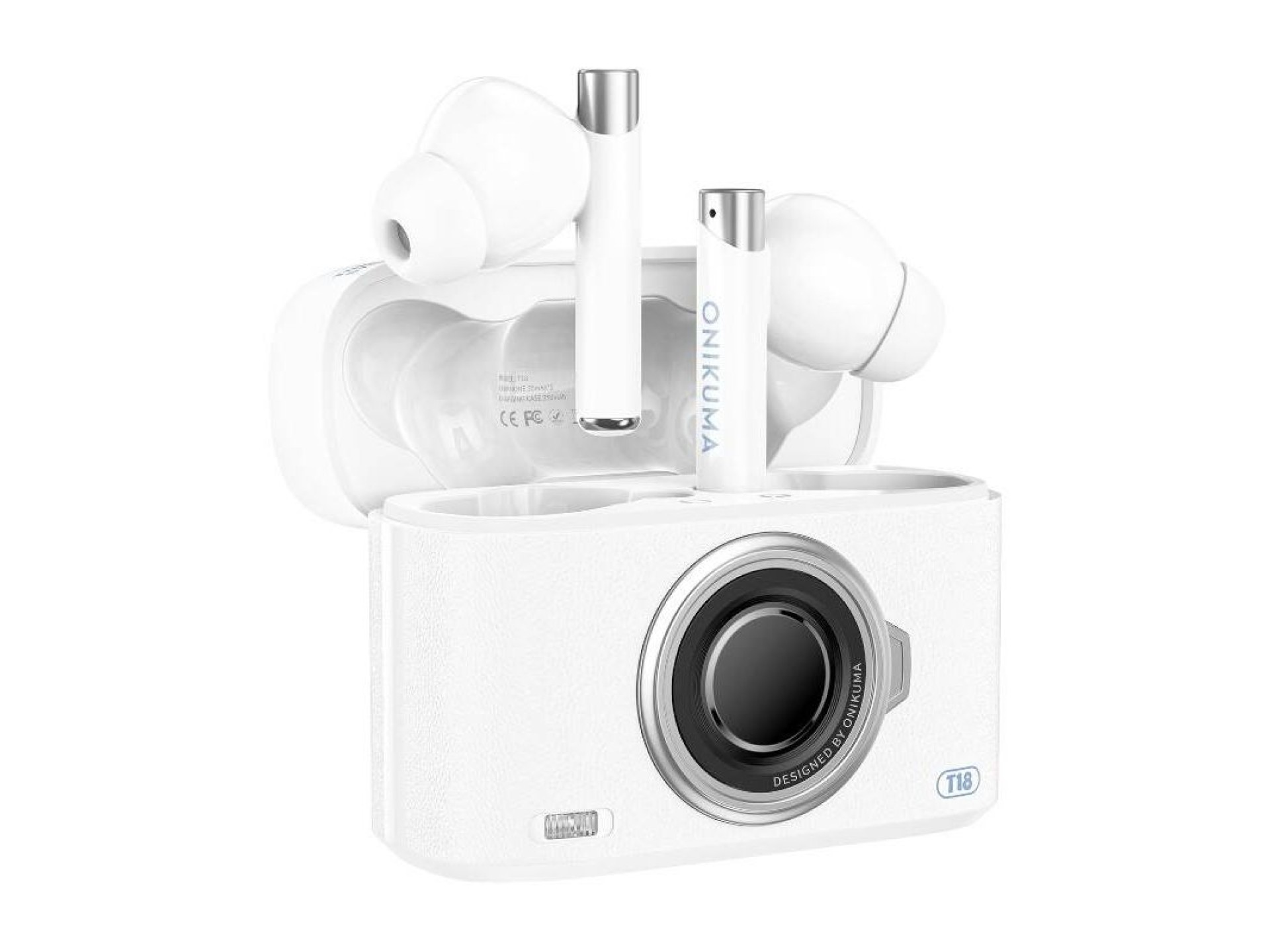 Auriculares intraaurales Bluetooth ONIKUMA T18 blancos