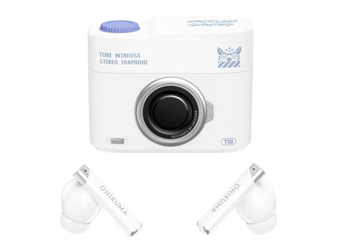 Auriculares intraaurales Bluetooth ONIKUMA T18 blancos