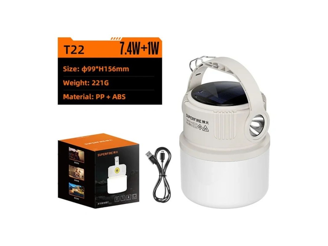 Lâmpada kempingowa T22 Superfire