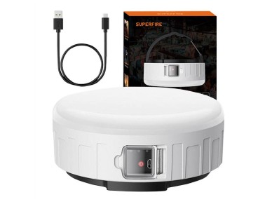 L�mpara de camping Superfire T25 � 400lm, USB, 3 modos