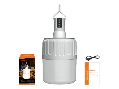 L�mpada de acampamento Superfire T26-S � 500lm, energia solar, 18W, 3 modos