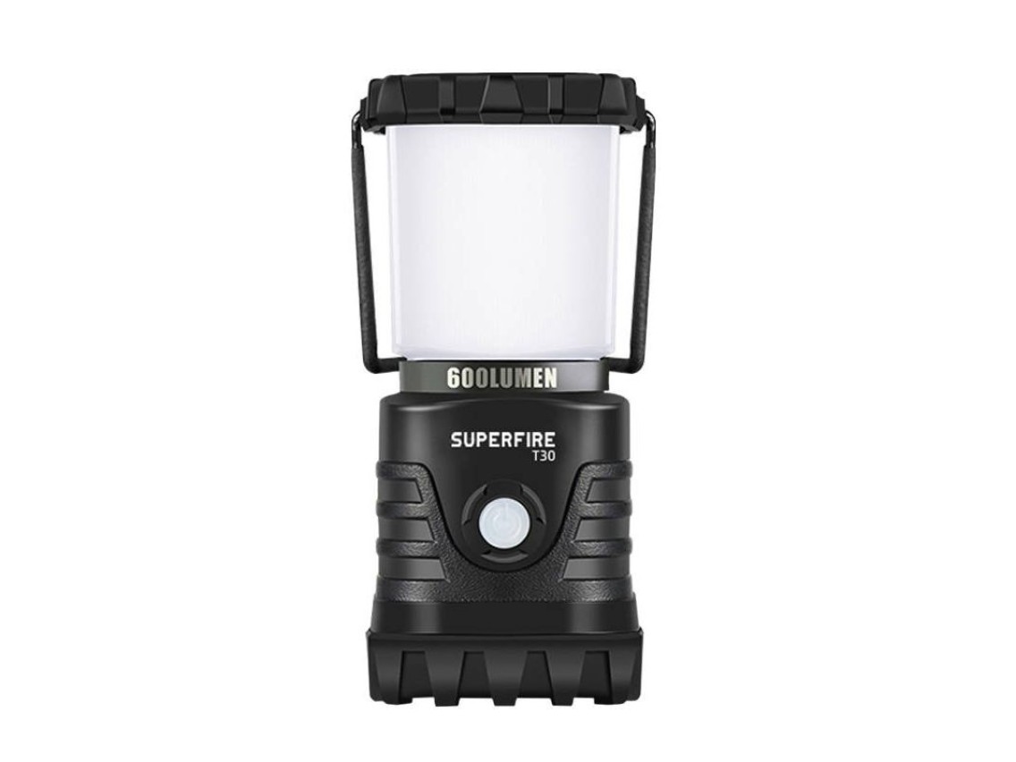 Lâmpada de acampamento Superfire T30 – 600lm, USB, 4 modos