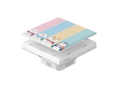 Decorative cover / cap for the T5 SONOFF Cartoon 4C touch switch.