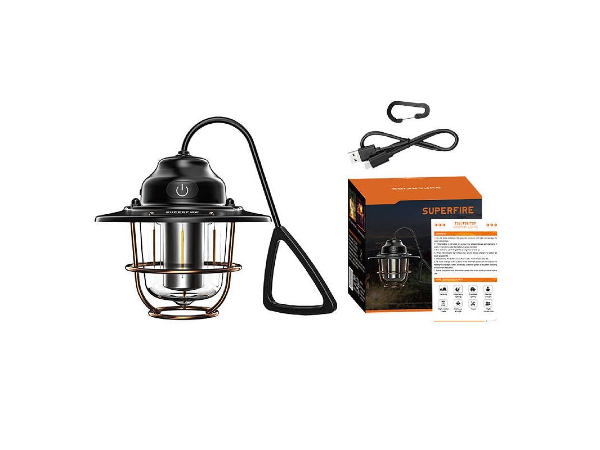 Lámpara de camping Superfire T57 – 7 modos