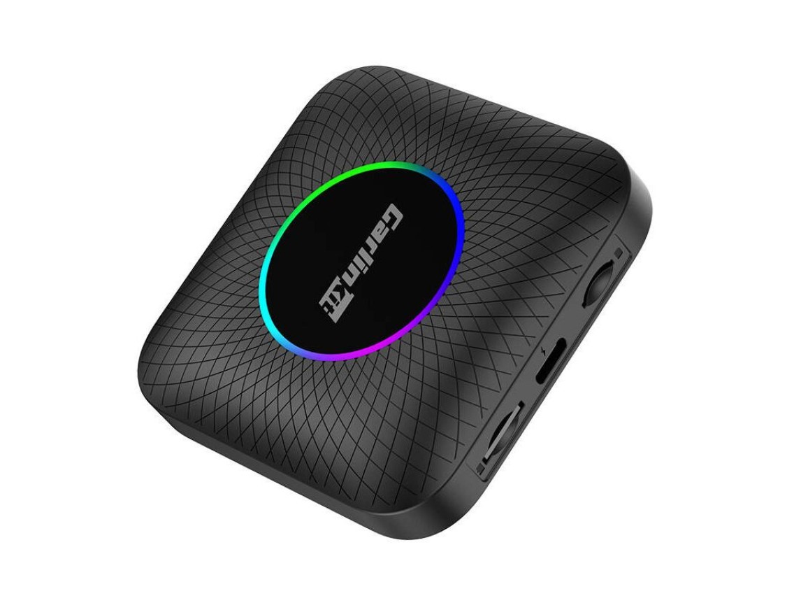 Adaptador sem fio Carlinkit TBOX PLUS LED, 4G/64G, Apple Carplay/Android Auto (preto)