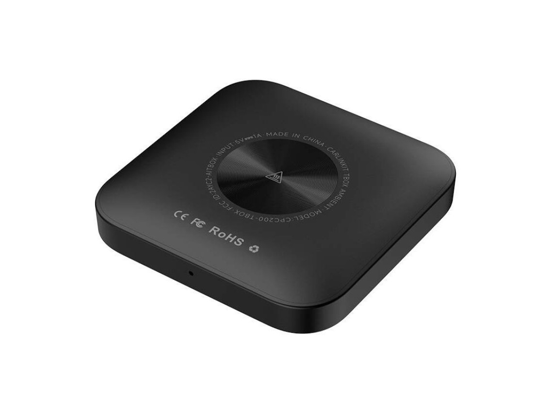 Adaptador sem fio Carlinkit TBOX PLUS LED, 4G/64G, Apple Carplay/Android Auto (preto)