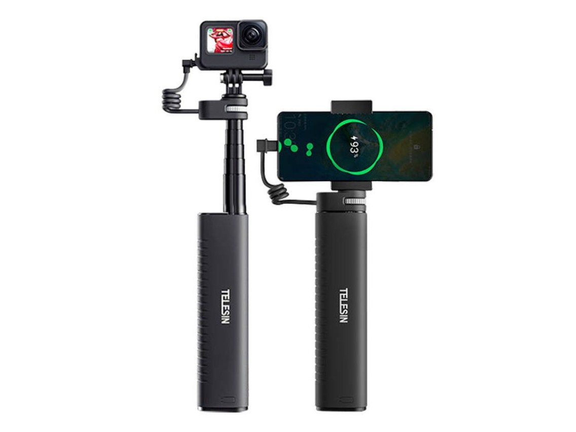 Palo selfie con agarre potente TELESIN (con bater¨ªa externa) TE-CSS-001