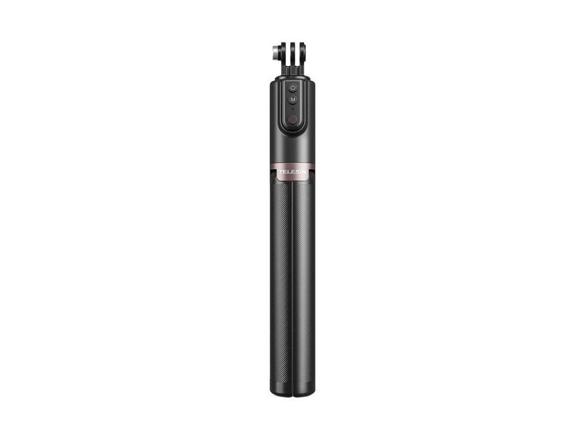 Palo selfie TELESIN con trípode y control remoto para GoPro/teléfonos (130 cm)