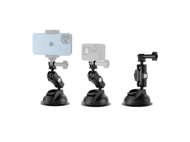 TELESIN Universal Suction Cup Holder with phone holder and action camera mounting TE-SUC-012 TELESIN Universal Suction Cup Holder with phone holder and action camera mounting TE-SUC-012