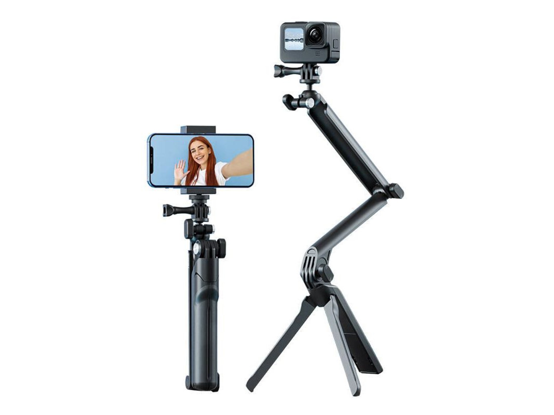TELESIN 3-Way selfie-stick tripod for sports cameras