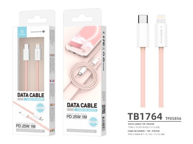 Techancy PD-iPXS/11-14 25W Data Cable, TB1764, 1m, Pink