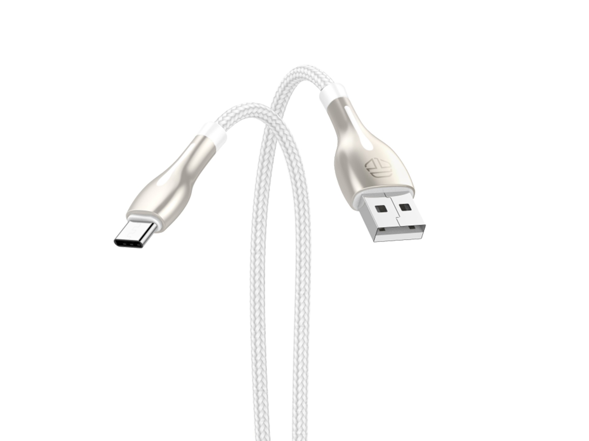Cabo de dados metálico USB tipo C Techancy, TB1765, 1 m, 2,4 A, cinzento