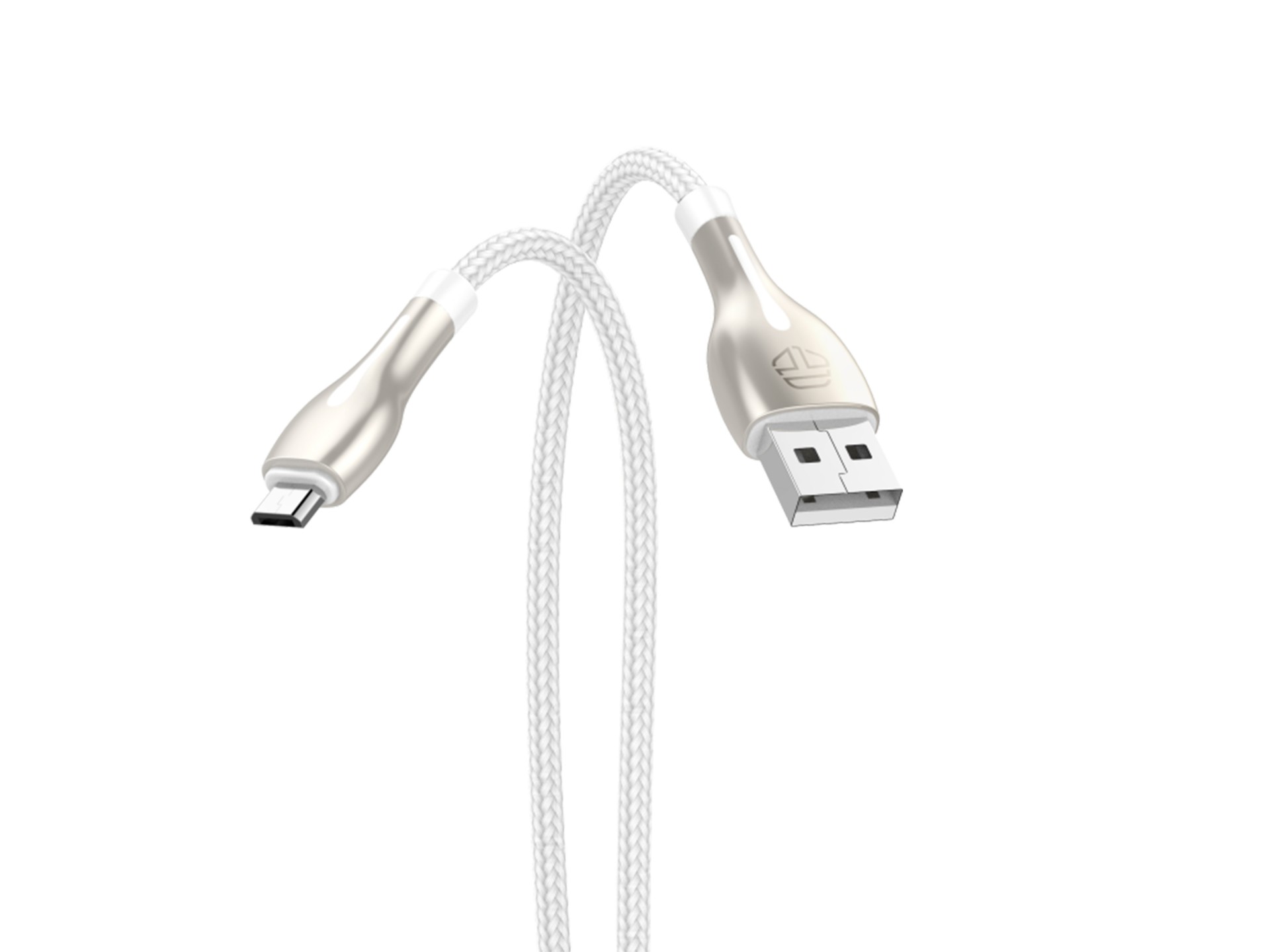 Cable de datos USB-Micro de Metal Techancy, TB1765, 1 m, 2,4 A, gris
