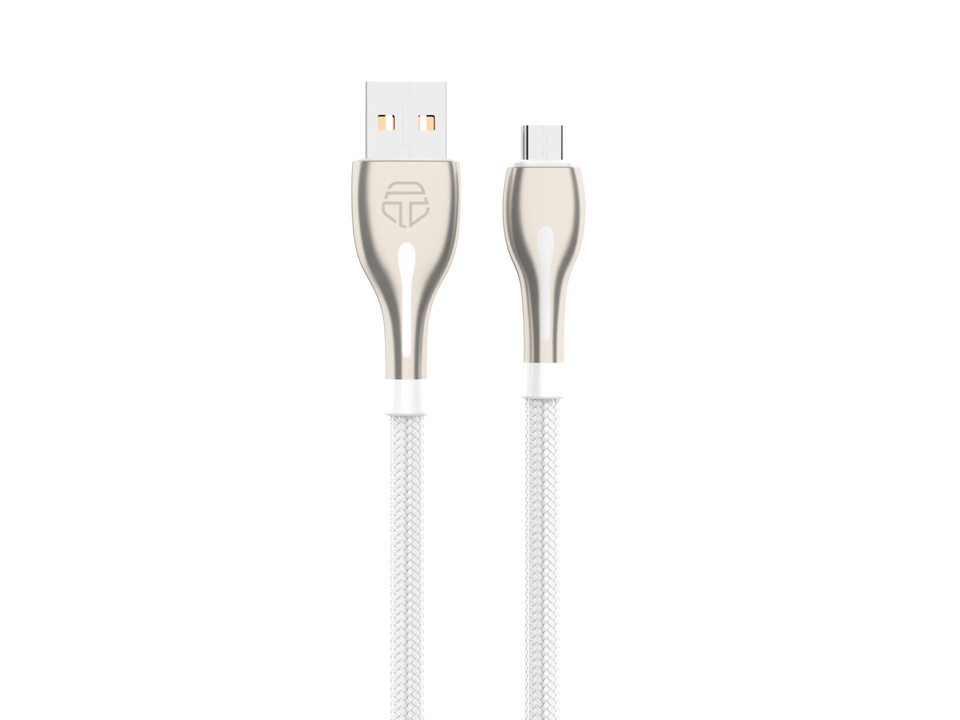 Cable de datos USB-Micro de Metal Techancy, TB1765, 1 m, 2,4 A, gris