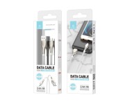 Metal Techancy USB-Micro data cable, TB1765, 1 m, 2.4 A, gray