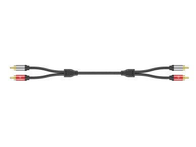 Cabo de �udio Techancy 2RCA para 2RCA 1,8 m, TL7267, preto
