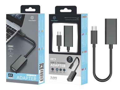 Adaptador USB-C Techancy para HDTV 4K*2K, TL7270, negro