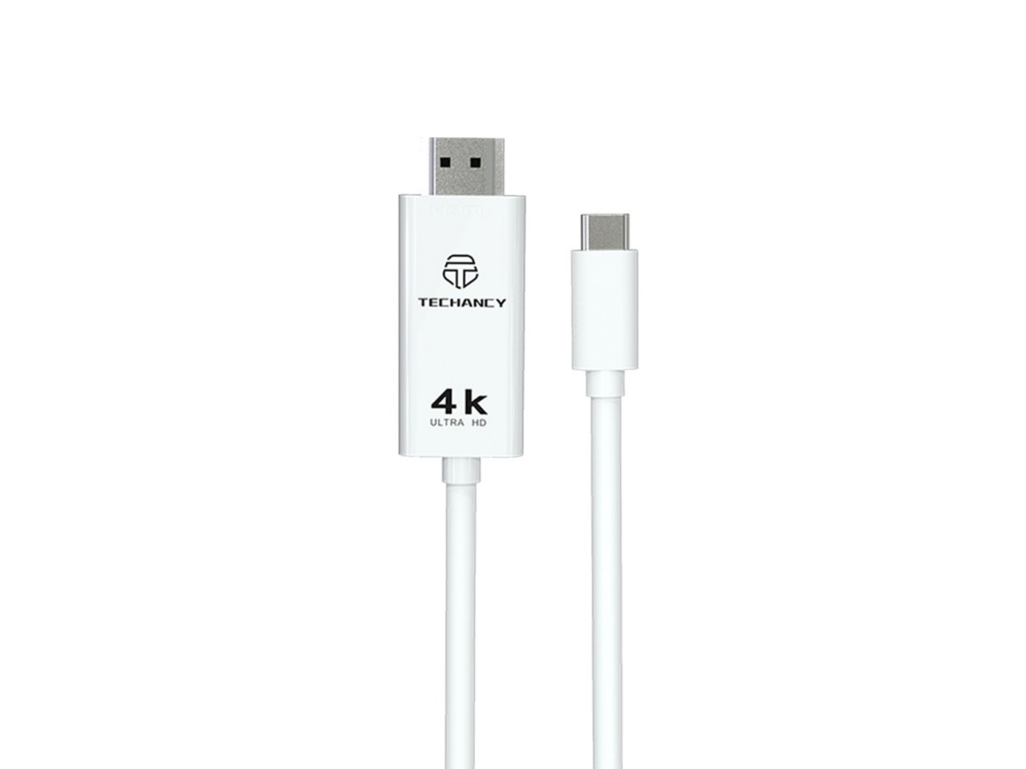 Techancy Type-C Cable for Mobile HDTV Screen Mirroring, TL7271, 1.8m, 4K*2K, Black