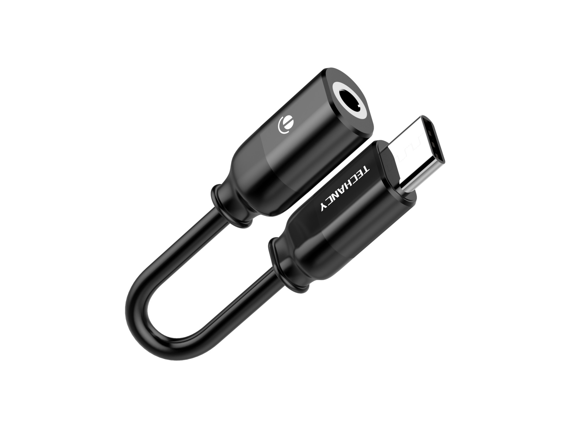 Cable de audio digital Techancy Tipo-C a 3,5 mm, TL7330, negro