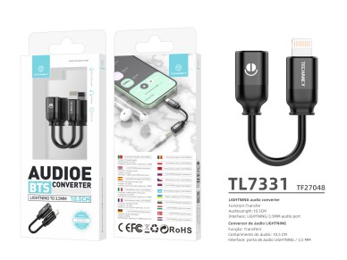 Cabo de �udio Techancy iPX/11-14 para 3,5 mm, TL7331, preto