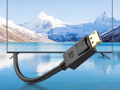 Cabo de v�deo de alta defini��o Techancy DP para DP 3M, LE1821, 4K*2K/1080P, preto