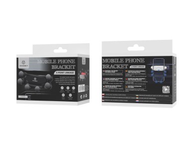 Soporte universal para teléfono móvil Techancy TI2203 para coche, color negro Soporte universal para teléfono móvil Techancy TI2203 para coche, color negro