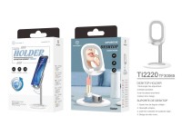 Suporte para telemóvel Techancy com espelho, TI2220, branco Suporte para telemóvel Techancy com espelho, TI2220, branco