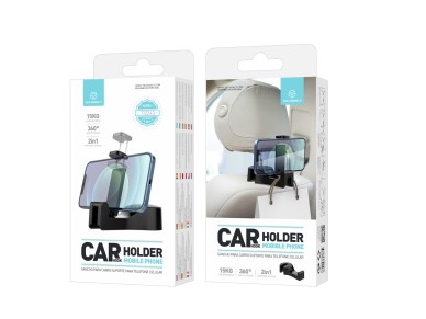 Suporte para telem�vel com gancho para banco traseiro do carro Techancy, TI2243, preto