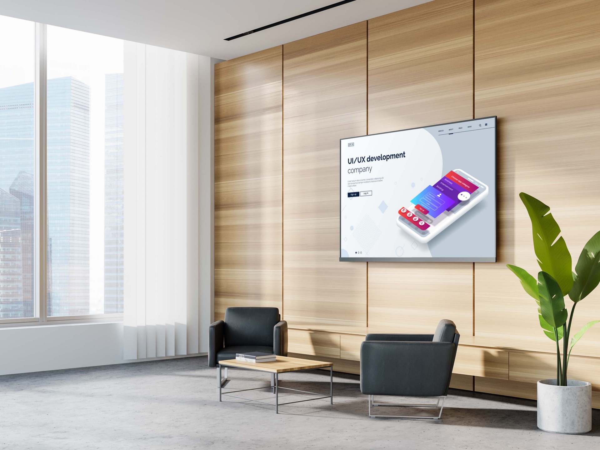 Techancy TV Wall Mount, 50 kg, TI2267, Compatible with 26-55 inch TVs, Black